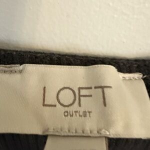 LOFT Charcoal Knit Top